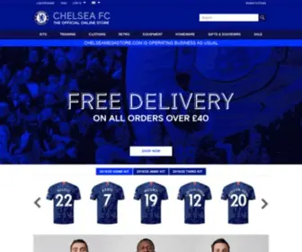 Chelseamegastoreasia.com(Chelsea Mega Store selling a massive selection of official Chelsea products) Screenshot