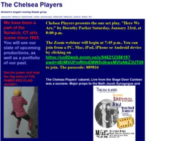 Chelseaplayers.org(The Chelsea Players) Screenshot