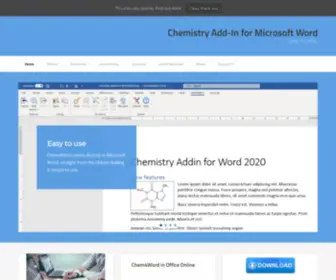 Chem4Word.co.uk(The Chemistry add) Screenshot