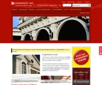 Chemcrest.com(Mouldings, Millwork, Columns, Baseboards & Balustrades) Screenshot