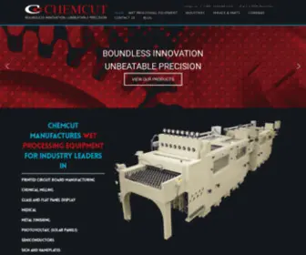 Chemcut.net(Wet Processing Equipment for pcb and metal or steel etching) Screenshot