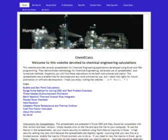 Chemecalcs.com(Chemical engineering) Screenshot