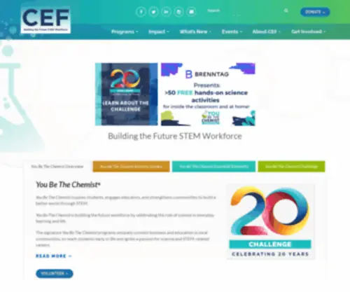 Chemed.org(CEF (Chemical Educational Foundation)) Screenshot