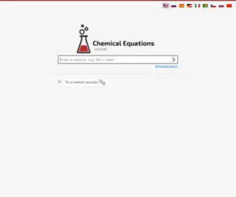 Chemequations.com(Chemequations) Screenshot