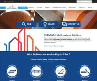 Chemfab.com(Saint-Gobain Chemfab Fabric Solutions) Screenshot