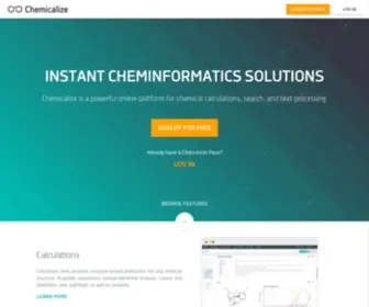 Chemicalize.com(Instant Cheminformatics Solutions) Screenshot