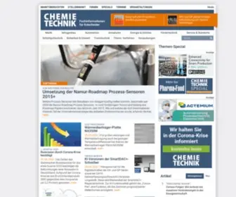 Chemietechnik.de(Fachinformationen für Entscheider) Screenshot