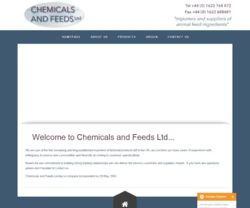 Chemifeed.co.uk(Chemicals and Feeds ltd) Screenshot