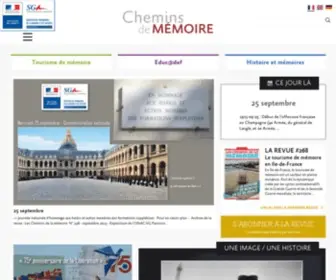 Cheminsdememoire.gouv.fr(Chemins de mémoire) Screenshot