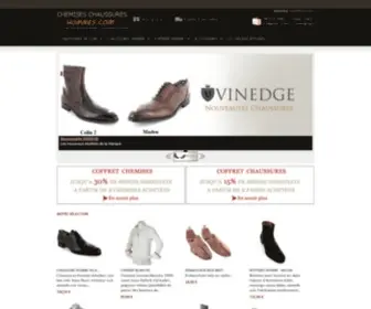 Chemises-Chaussures-Hommes.com(Vente de chemises et chaussures de luxe de la marque française VINEDGE®) Screenshot