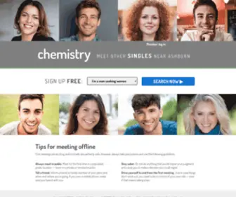 Chemistry.com(An Online Dating Site for Singles) Screenshot