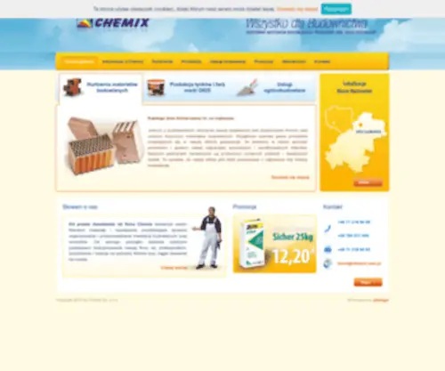 Chemix.com.pl(Hurtownia materiałów budowlanych) Screenshot