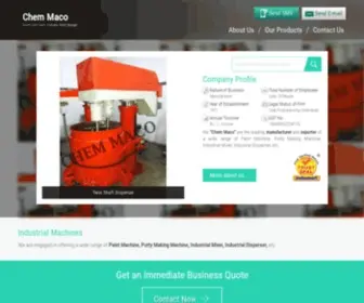 Chemmaco.co.in(Manufacturer of Mills) Screenshot