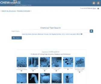 Chemnetbase.com(CHEMnetBASE Chemical Databases & Dictionaries) Screenshot