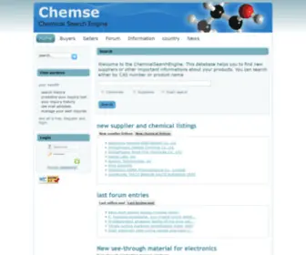Chemse.com(Chemical search engine) Screenshot