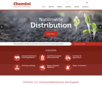 Chemsolusa.com(Industrial Chemical Supplier) Screenshot