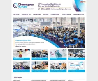 Chemspeceurope.com(Exhibit at Europe’s premier marketplace for the fine and speciality chemicals industry) Screenshot