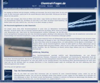 Chemtrail-Fragen.de(Für einen Himmel ohne Spekulationen) Screenshot