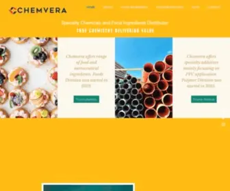 Chemvera.com(Specialty Ingredients Distributor) Screenshot