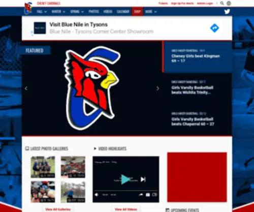 Cheneyathletics.com(Team Home Cheney Cardinals Sports) Screenshot