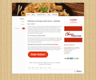 Chengsasianchantilly.com(Order Chinese online from Cheng's Asian House) Screenshot
