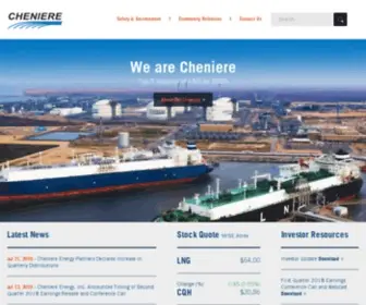 Cheniere.com(Cheniere Energy) Screenshot