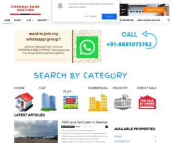 Chennaibankauction.com(BANK AUCTION PROPERTIES) Screenshot