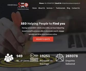 Chennaiseocompany.in(Chennai SEO Company) Screenshot