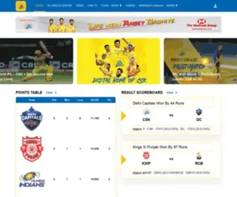 Chennaisuperkings.com(Chennai Super Kings) Screenshot