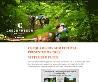 CheqMTB.com(Chequamegon MTB Festival) Screenshot