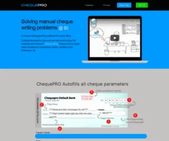 Chequepro.com(Cheque writing software) Screenshot