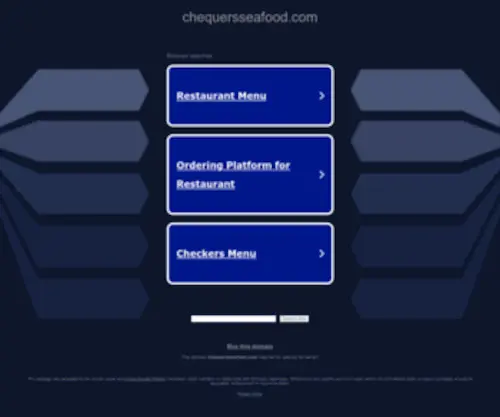 Chequersseafood.com(Seafood restaurant) Screenshot
