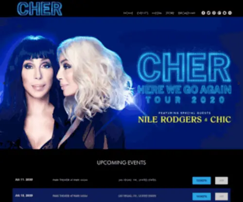 Cher.com(Cher) Screenshot