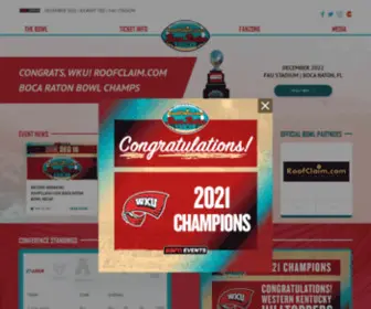 Cheribundibocaratonbowl.com(Boca Raton Bowl by ESPN Events) Screenshot