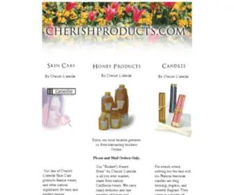 Cherishproducts.com(Cherish Products by Cherish L'abeille) Screenshot