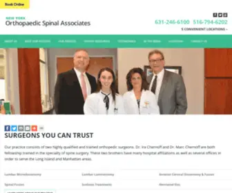 Chernoffmd.com(New York Orthopaedic Spinal Associates) Screenshot