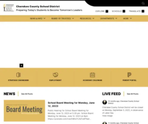 Cherokee1.org(Cherokee County School District) Screenshot