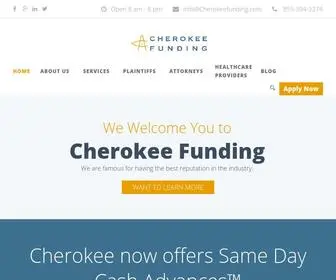 Cherokeefunding.com(Pre-Settlement Funding) Screenshot