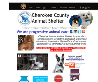 Cherokeega-Animals.org(Cherokee County Animal Shelter) Screenshot