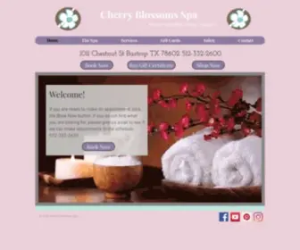 Cherryblossomsspa.com(Facials, waxing, massage) Screenshot
