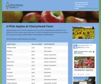 Cherryhawkfarm.com(U-Pick Apples at CherryHawk Farm) Screenshot