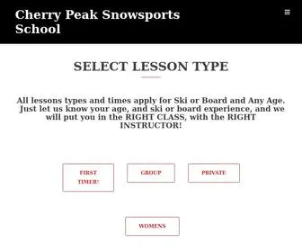 Cherrypeakschool.com(Cherry Peak Snowsports School) Screenshot