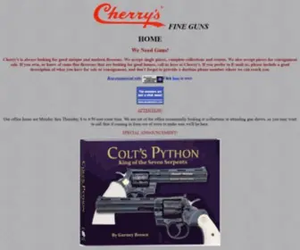 Cherrys.com(Cherry's Fine Guns Home Page Commemorative Firearms) Screenshot
