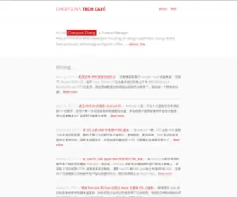 Cherysunzhang.com(Tech Cafe) Screenshot