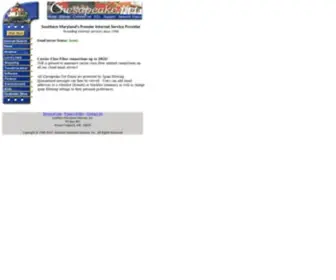 Chesapeake.net(Broadband and dialup Internet for Southern Maryland) Screenshot