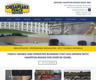 Chesapeakefence.com(Chesapeake Fence & Awning Co) Screenshot