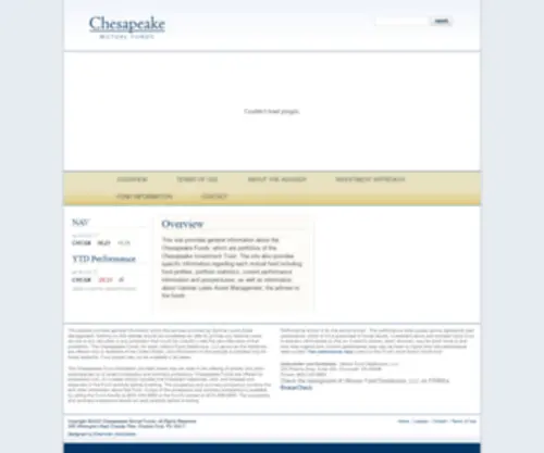 Chesapeakefunds.com(Chesapeake Mutual Funds) Screenshot