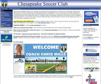 Chesapeakesoccerclub.com(Chesapeake Soccer Club) Screenshot