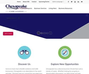 Chesapeakeva.biz(Chesapeake Economic Development) Screenshot