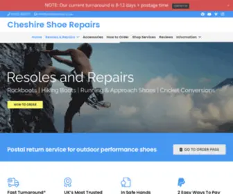 Cheshireshoe.co.uk(Cheshire shoe repairs resoles for rockboots) Screenshot